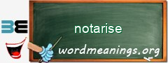 WordMeaning blackboard for notarise